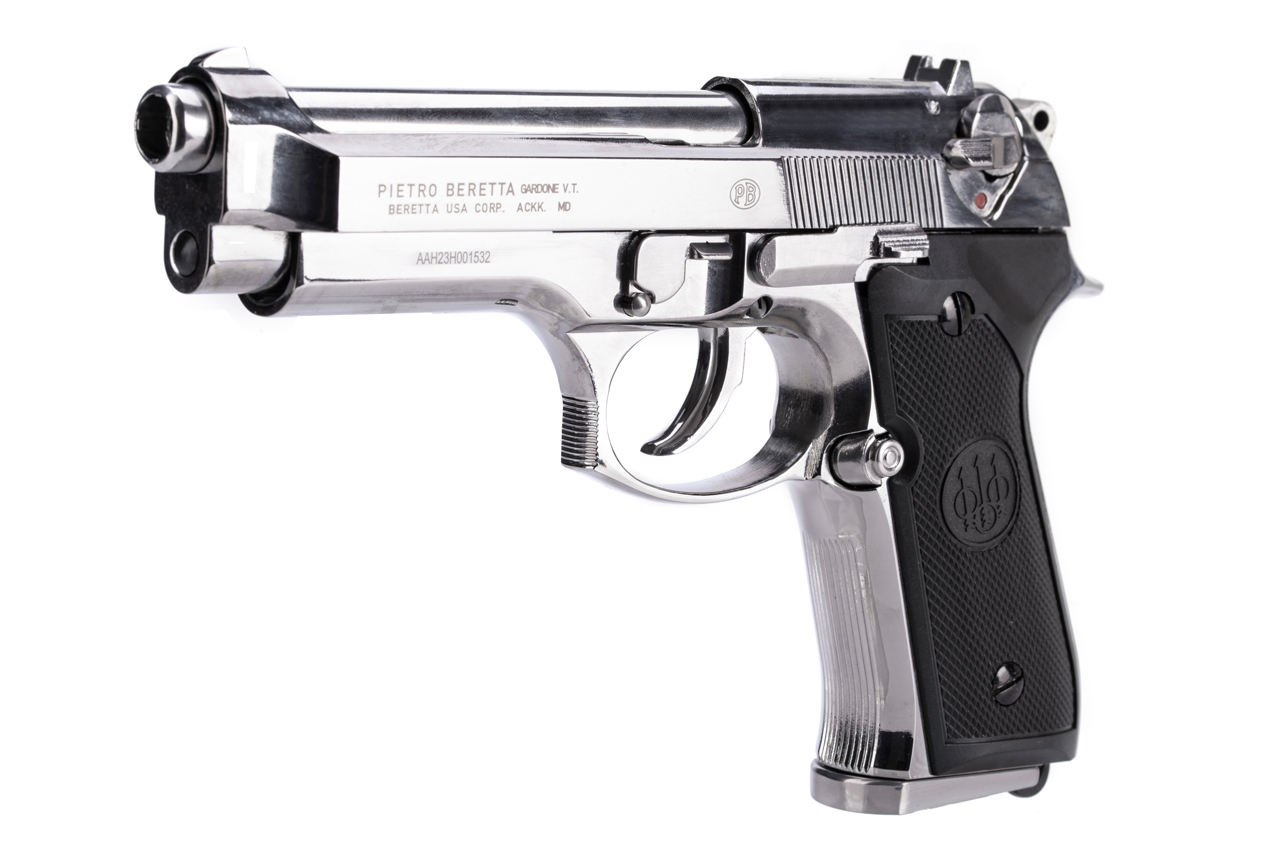【甲武】UMAREX 授權刻字 Beretta M9 全金屬瓦斯槍GBB手槍銀色 – 甲武玩具店