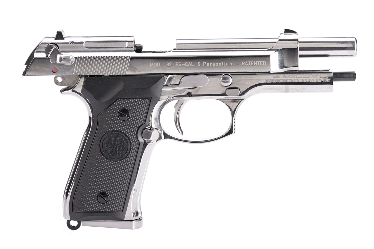 【甲武】UMAREX 授權刻字 Beretta M9 全金屬瓦斯槍GBB手槍銀色 – 甲武玩具店
