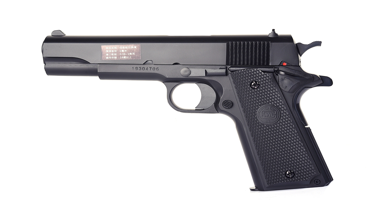 BCS】KWC 1911 空氣手槍彈簧壓縮空氣槍ABS 黑色:BCS Airsoft 生存遊戲專賣旗艦店