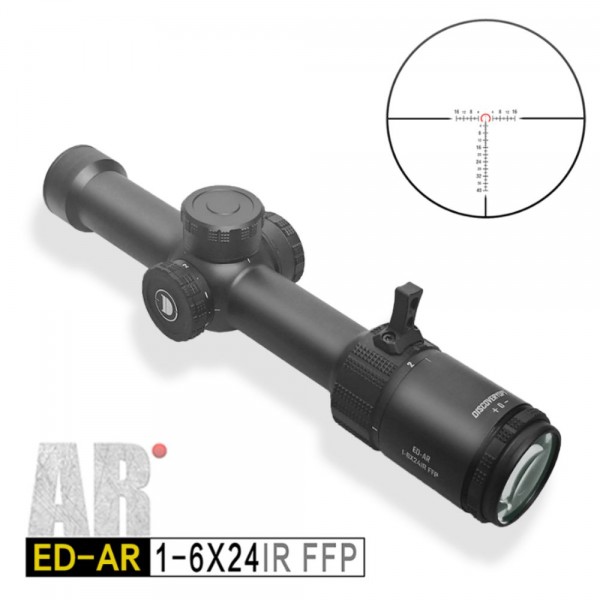 【BCS】DISCOVERY發現者 ED-AR 1-6X24IR 輕量化前置馬蹄數位分化30mm 狙擊鏡 瞄準鏡