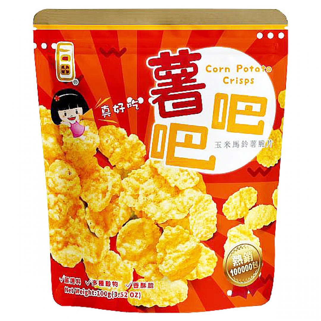 一口田】薯吧吧(玉米馬鈴薯脆片)(100g):VEGUE 唯素主義最酷最方便的素食網購