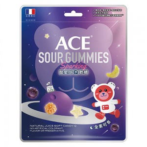 【ACE】法國酸星球軟糖 四種水果口味素食軟糖 純素QQ軟糖 (44g)