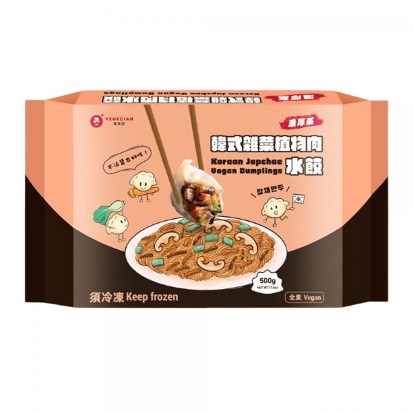 【摩素師】(限7-11冷凍超取) Vegecian 韓式雜菜植物肉水餃 (500g/20粒) <全素>
