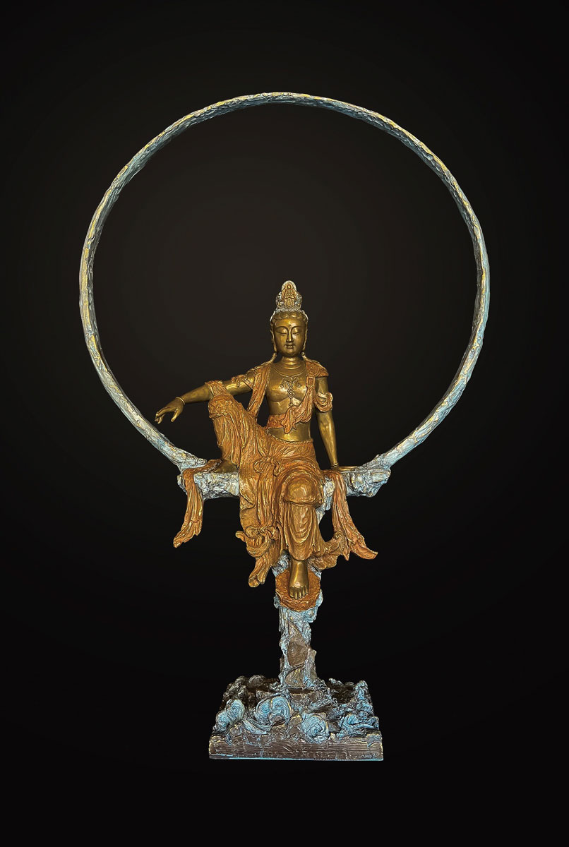 子問限量原作銅雕~ 大自在(觀世音菩薩):開運陶源