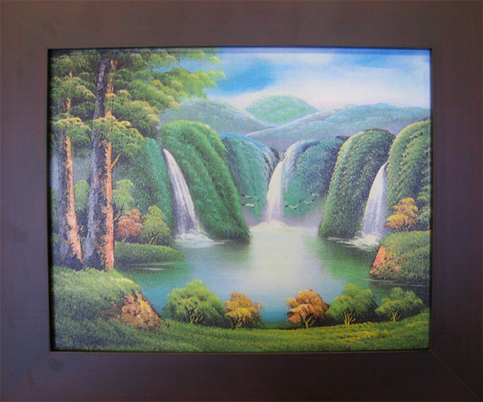 盧子 山水图 開運化煞【福祿壽*山水畫*山水圖】38x32cm:開運陶源