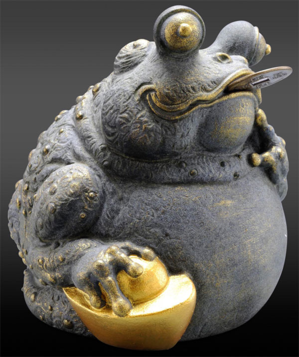 招財進寶旺財金蟾】青斗石招財咬錢蟾蜍:開運陶源