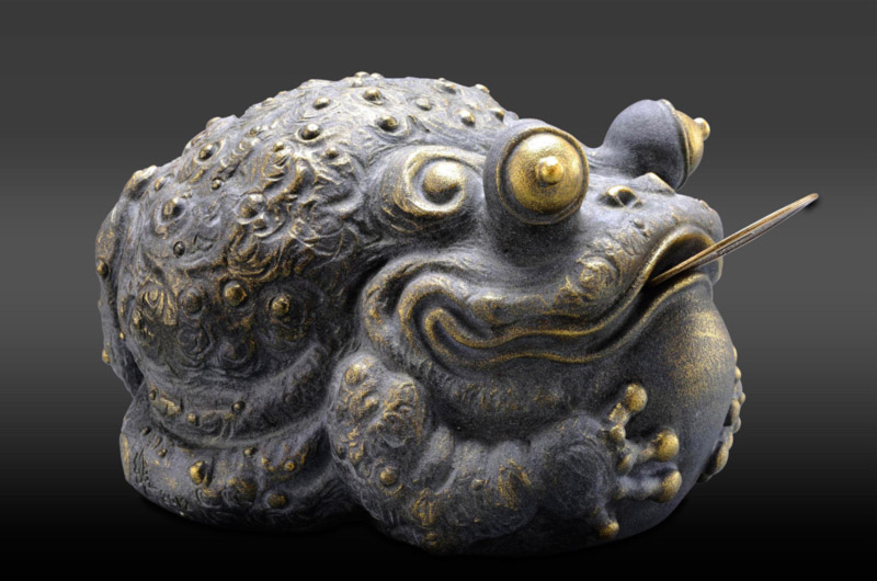 招財進寶旺福金蟾】青斗石招財咬錢蟾蜍:開運陶源