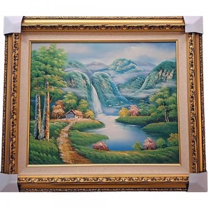 開運化煞【福祿壽*山水畫*山水圖】82x69cm