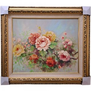 花開富貴【五行 牡丹畫 牡丹圖】 手繪原作油畫 單一件 81x71cm