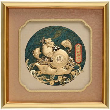 金箔畫 純金 豐年系列【財富滿滿】...30x30cm