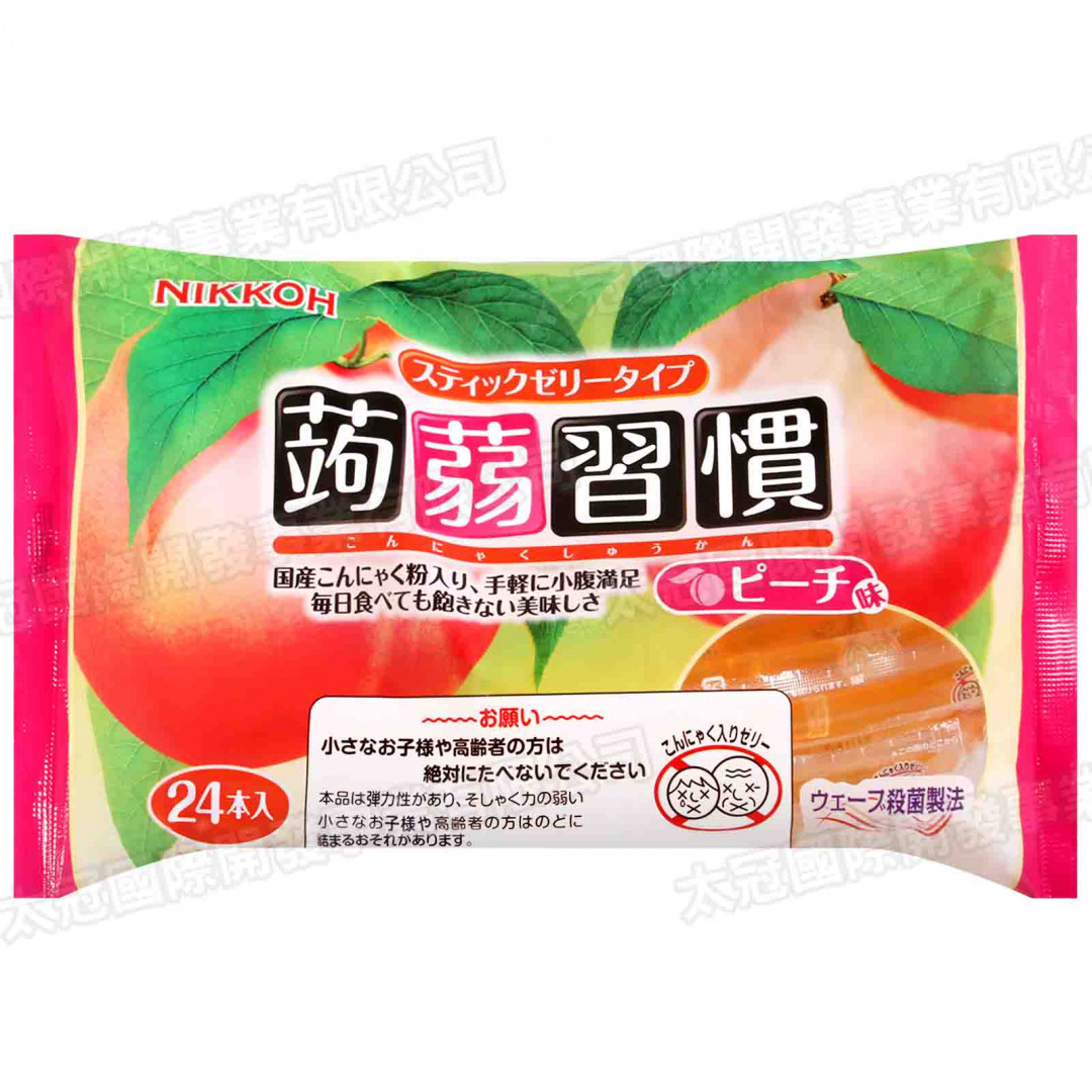 蒟蒻习惯果冻-水蜜桃 日幸 384g x 12:太冠国际开发事业有限公司 太冠