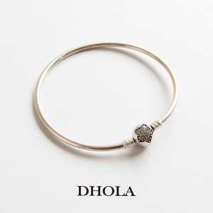 316不鏽鋼手環-19CM-圓扣圓形硬式-玫瑰金