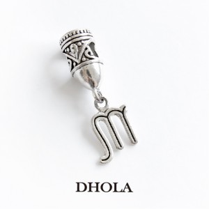 【多色】空心鑲鑽桃心+大孔管珠