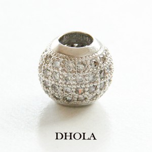 10*20MM白鑽珍珠雙生花＋單圈