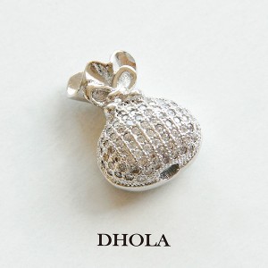 8*8MM三排鋯石滾筒大孔珠