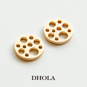 8*10MM半圓縷空白加彩鑽大孔珠