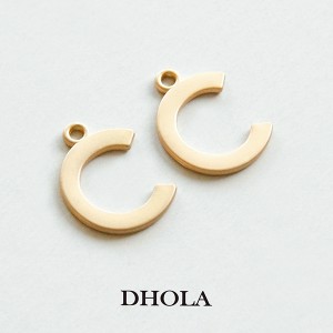 【多色】縷空心形鑲鑽雙色小花+大孔管珠