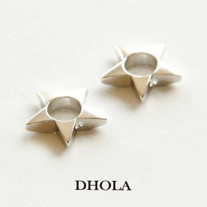 白加彩五角星/吊環鑽+大孔管珠