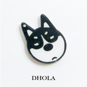 單孔壓克力四眼黑白狗