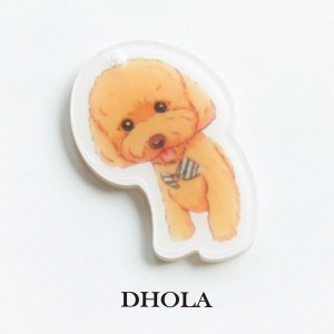 單孔壓克力吐舌黑色狗兒