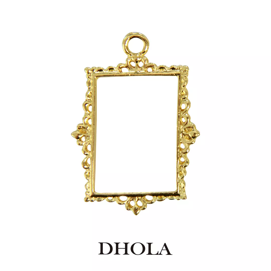 單耳五瓣花繞圓邊框