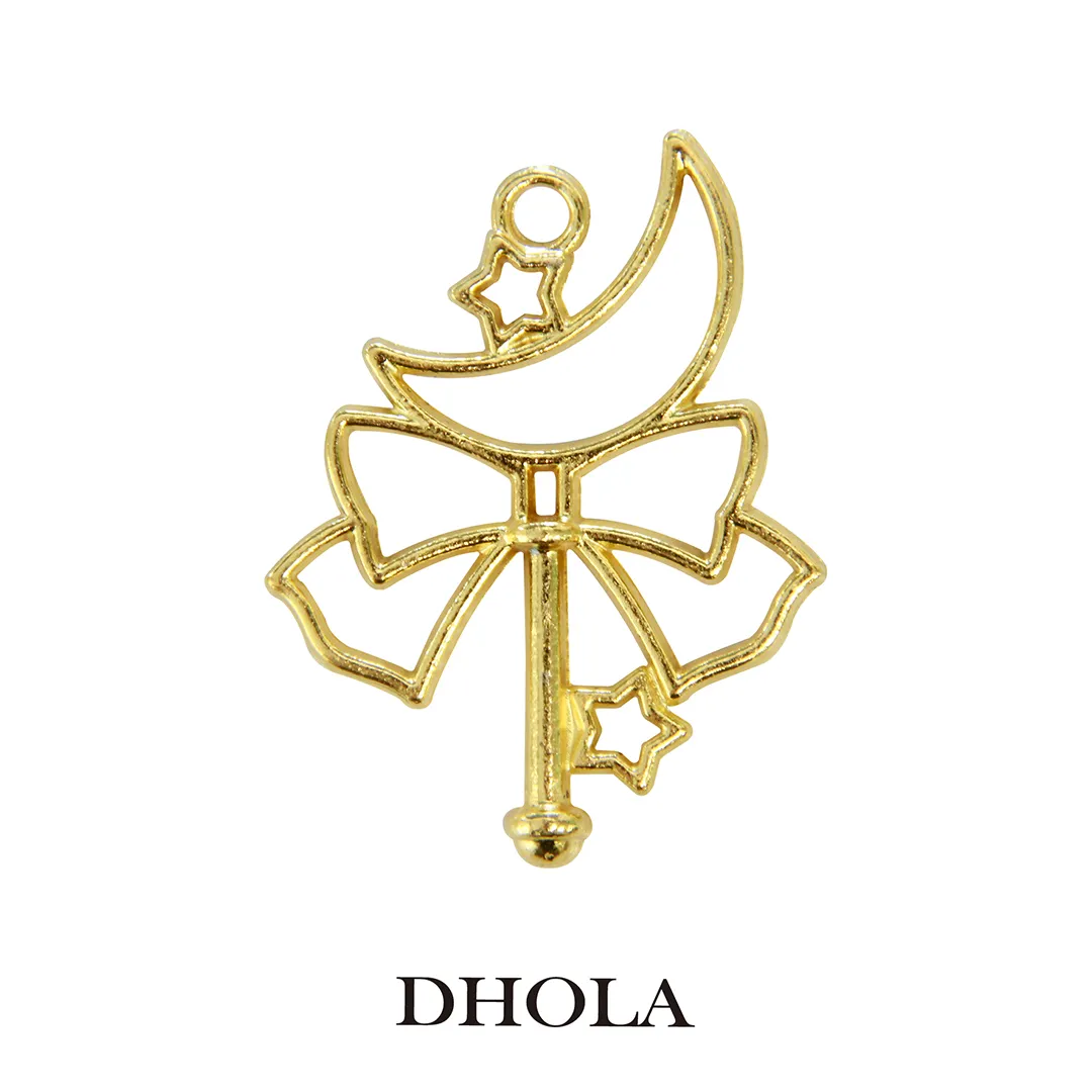 單耳月亮蝴蝶結魔法棒邊框