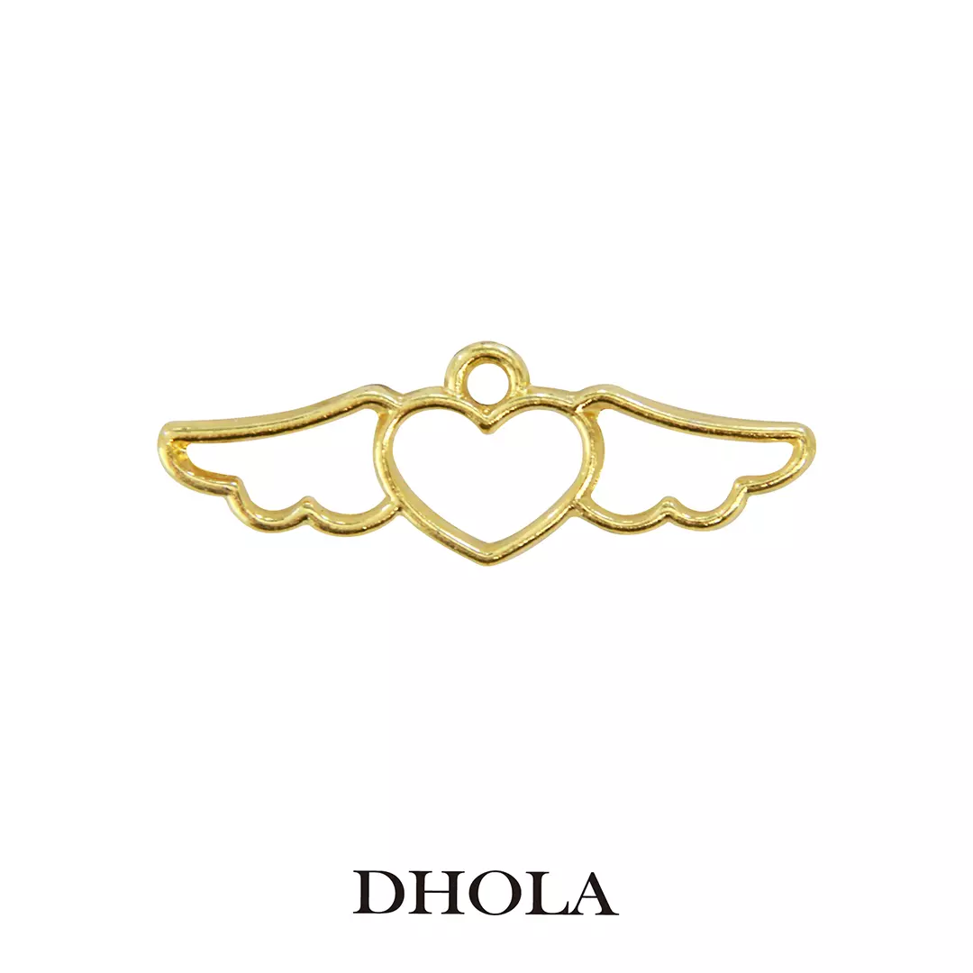 單耳愛心翅膀邊框