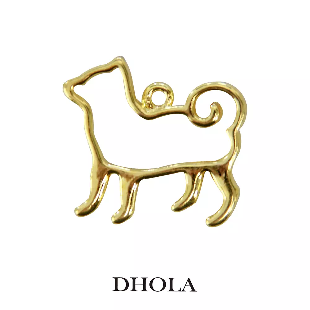 單耳站立小狗邊框