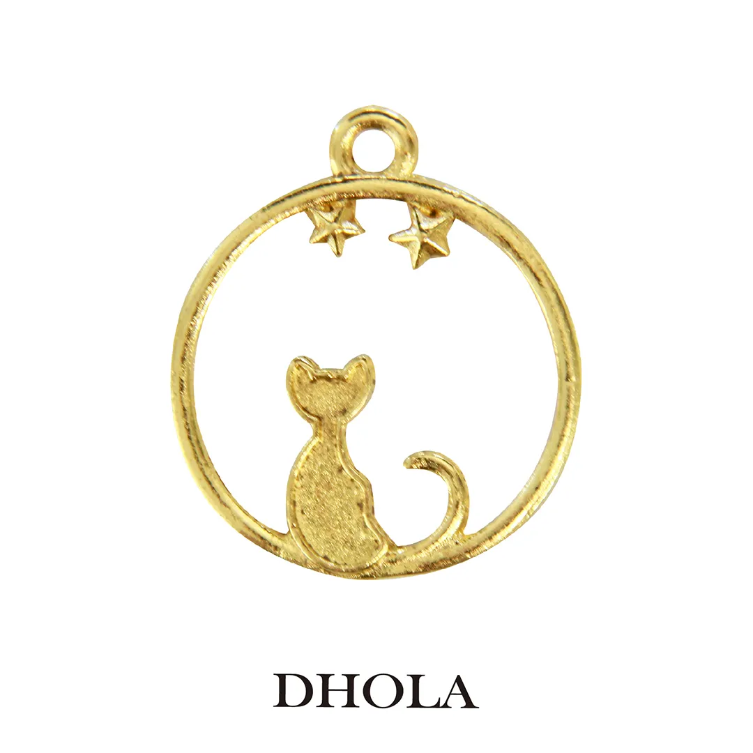 單耳背影貓邊框