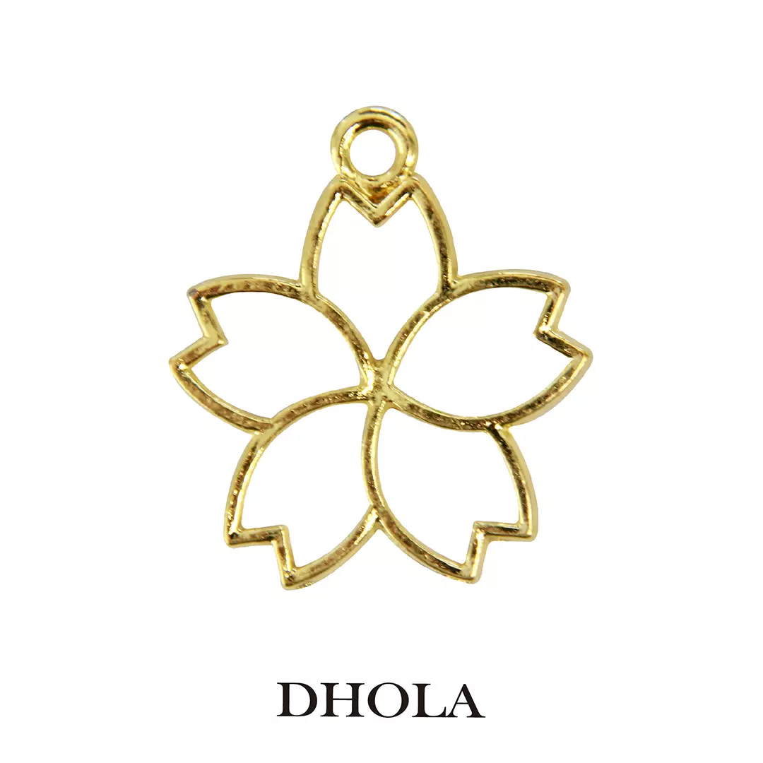 單耳五瓣花邊框