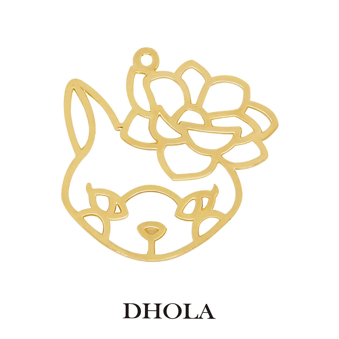 單耳花朵頭飾貓邊框