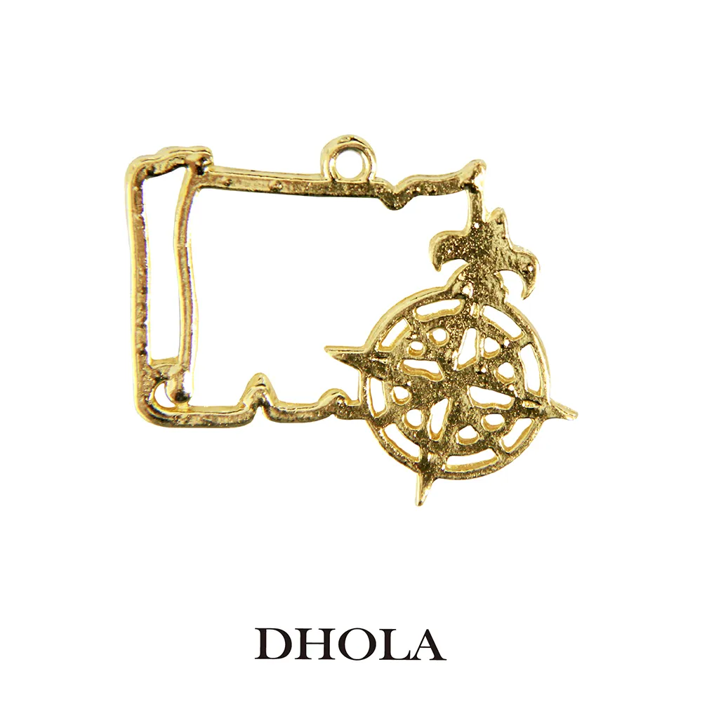 單耳船錨圓形邊框