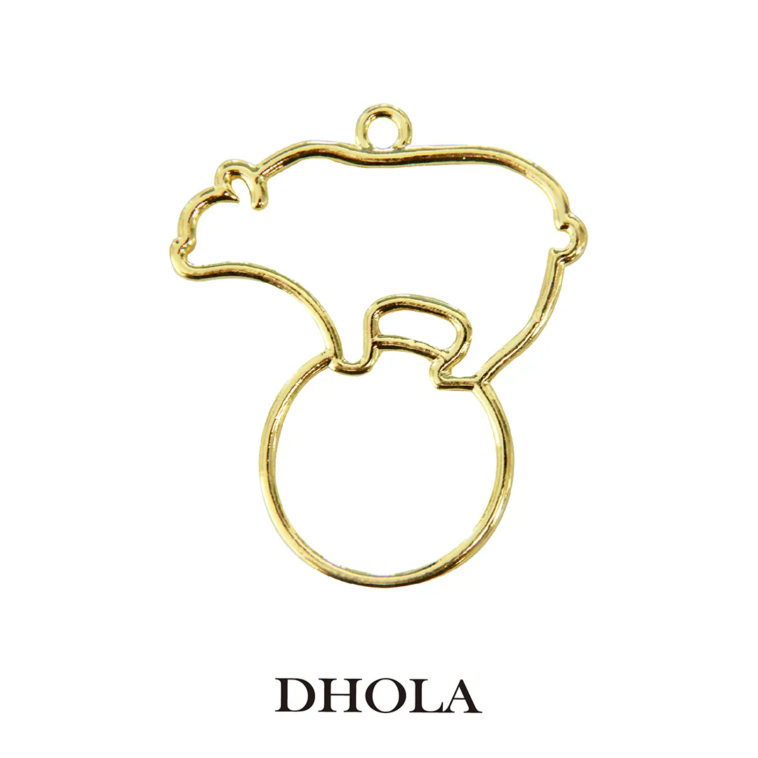 單耳北極熊地球圓形邊框