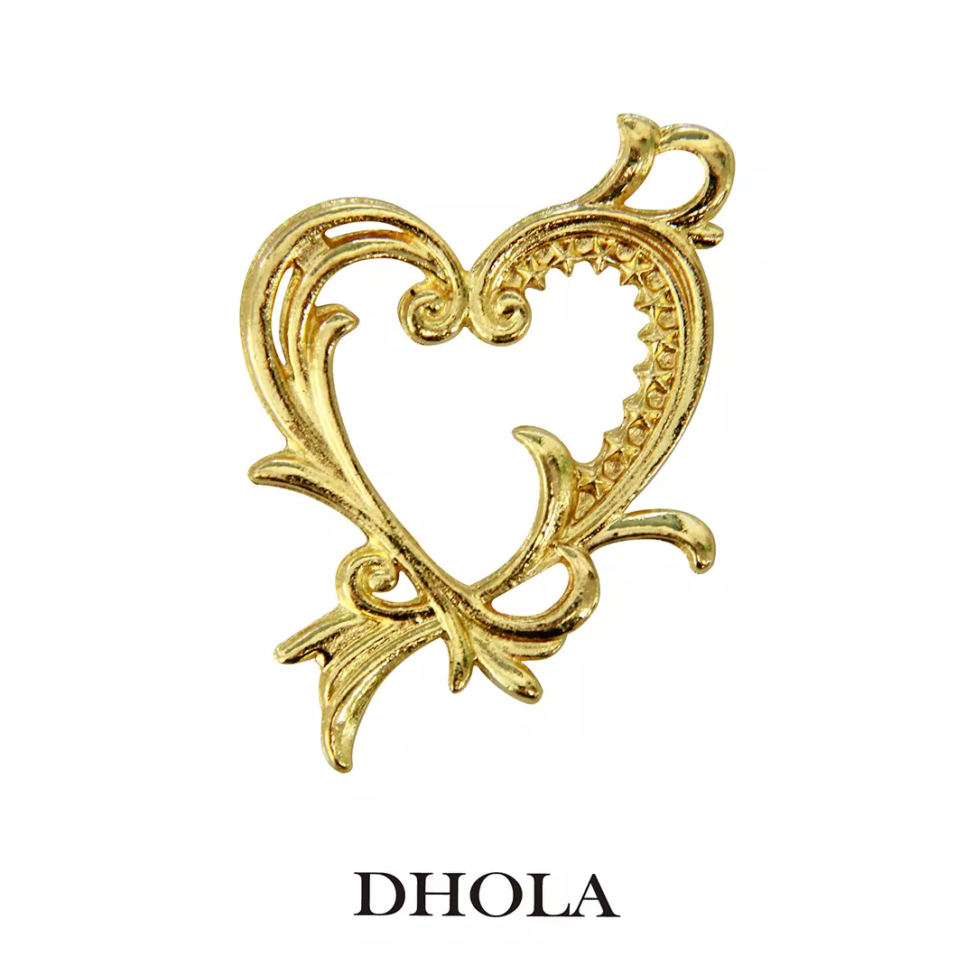 單耳五瓣愛心中洞花邊框