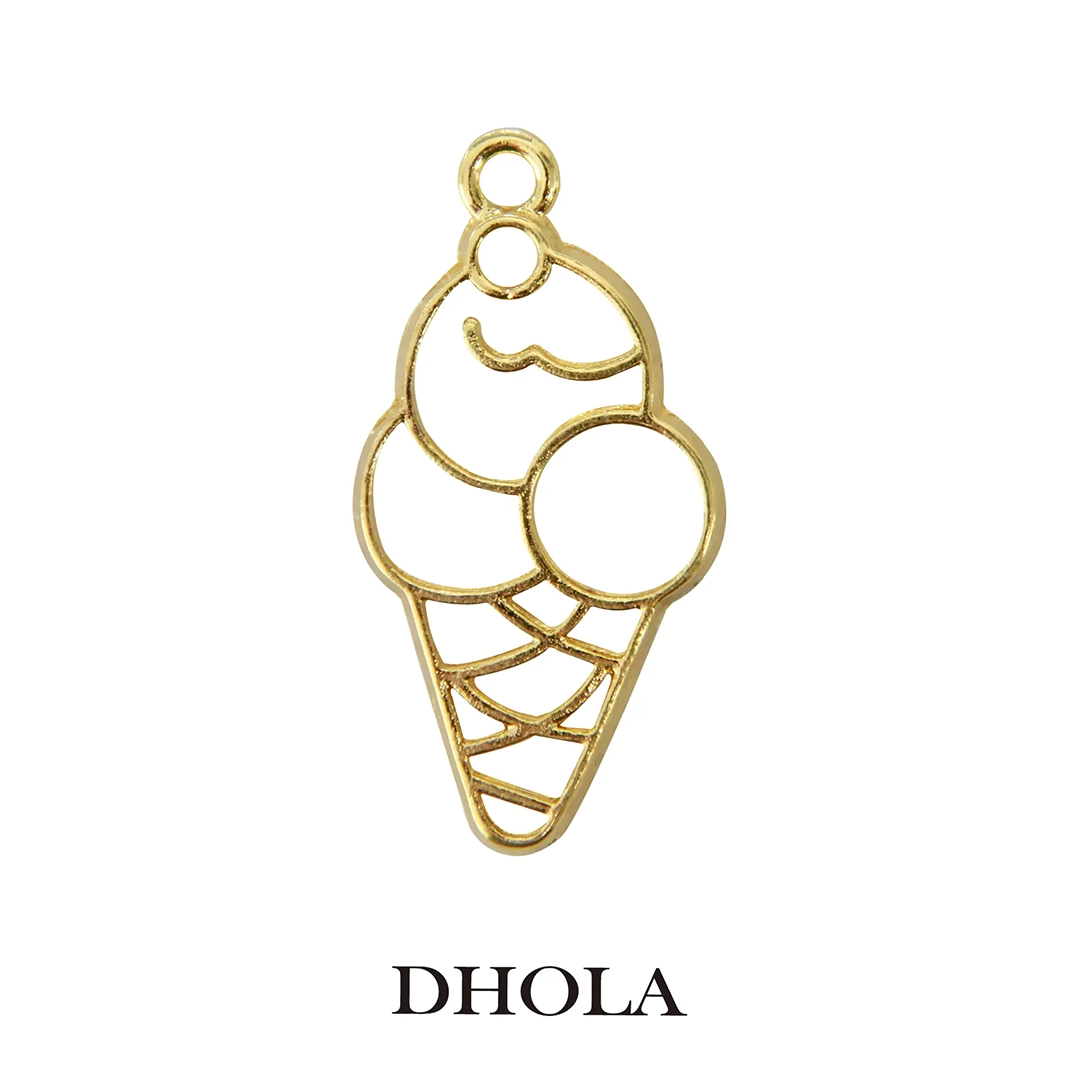 單耳三球甜筒冰淇淋邊框