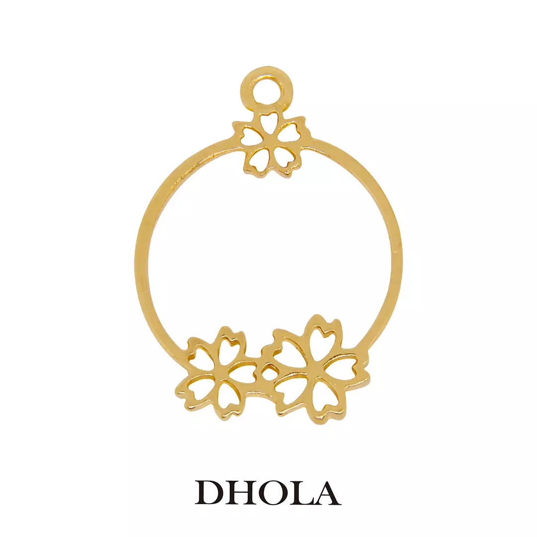 單耳三櫻花邊框