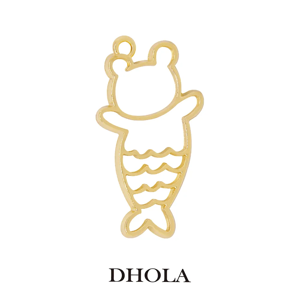 單耳直式人魚熊邊框