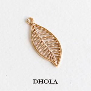 單耳縷空葉脈水滴葉