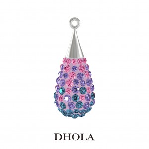 67563水滴吊墜-20MM-淡紫塑土+207/212/539