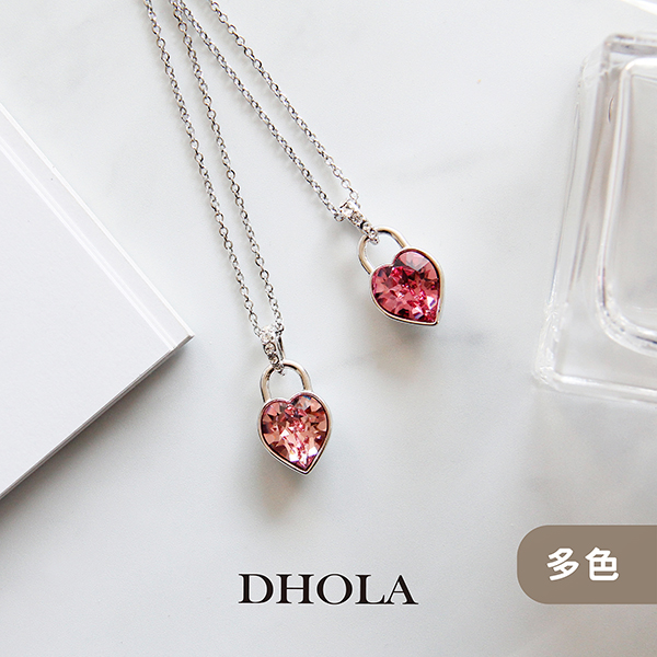 斑馬紋+扁四角-項鍊(雙鍊)