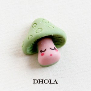 閉眼蘑菇樹脂珠