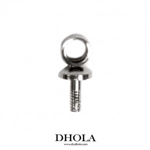 【3色】有耳光面平底小佛針