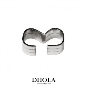 【多色】單耳線形水滴花托(銅)佛針