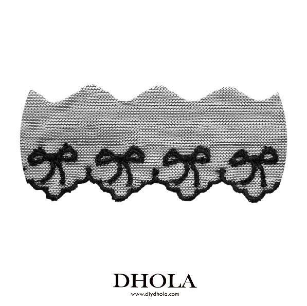 蝴蝶結網紗蕾絲