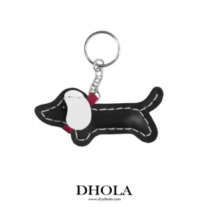 【4色】臘腸狗吊飾鑰匙圈材料包