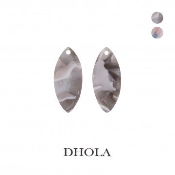 【2色】單孔橢圓葉狀