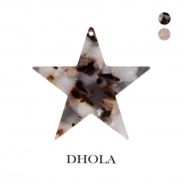 【2色】單孔五角星片