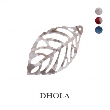 【3色】單孔縷空網狀卵形葉