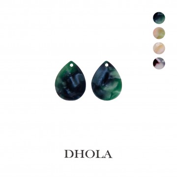 【4色】單孔圓水滴片