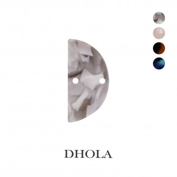 【4色】二孔半圓片